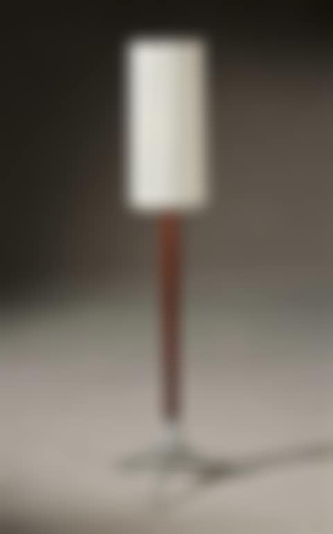 Fluted Walnut and Cast-Aluminum "Tri-Symmetric" Floor Lamp (preview)