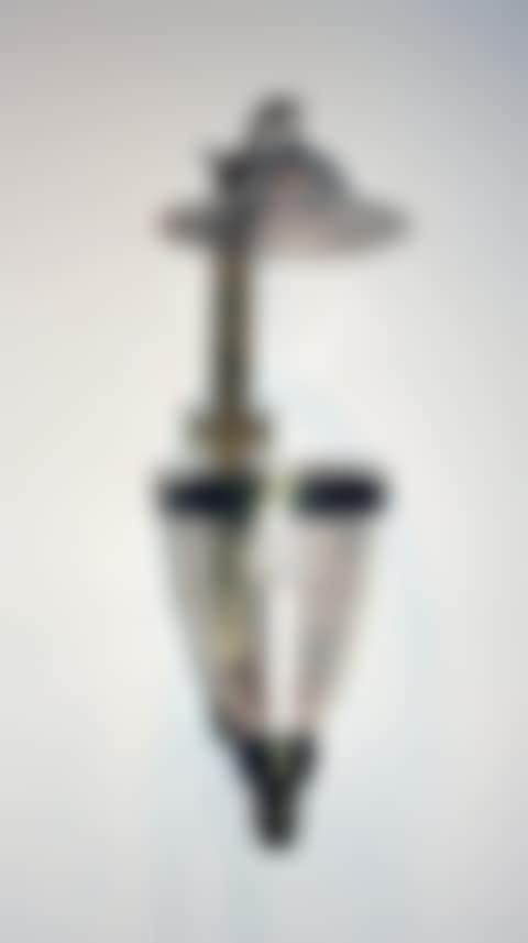 Pair of American Brass and Blown Glass Candle Sconces with Smoke Shades (preview)
