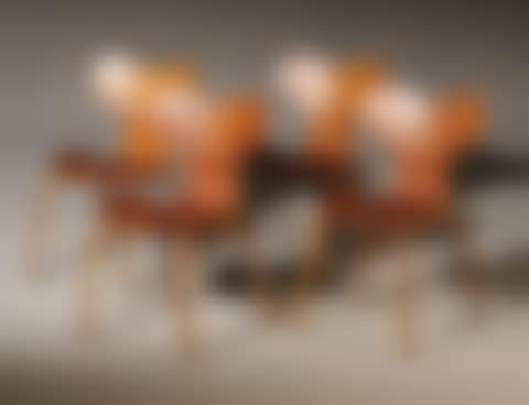 Set of Four Arne Jacobsen "Grand Prix" Teak Side Chairs (preview)