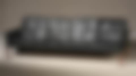 Black Leather and Rosewood Sofa (preview)