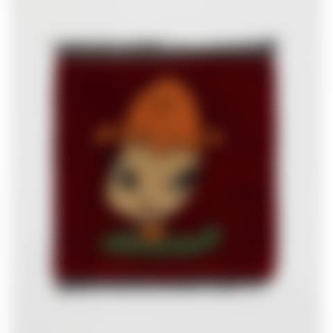 GIRL RIDING ON A PLANE AFGAN MINICARPET RUG (preview)