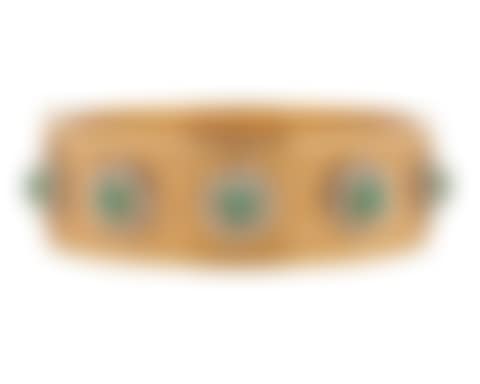 BUCCELLATI 18K Gold, Chrysoprase, And Diamond Bangle Bracelet (preview)