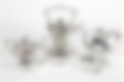 AMERICAN SILVER SIX PIECE COFFEE & TEA SERIVCE (preview)
