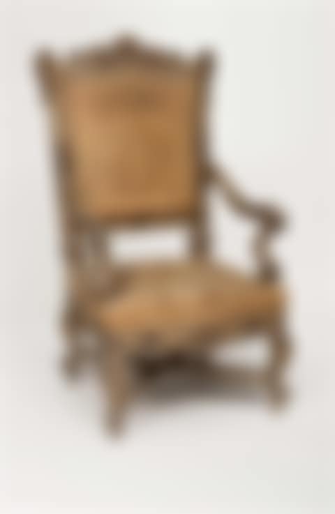 ITALIAN CARVED PARCEL-GILT PAINTED ARMCHAIR (preview)