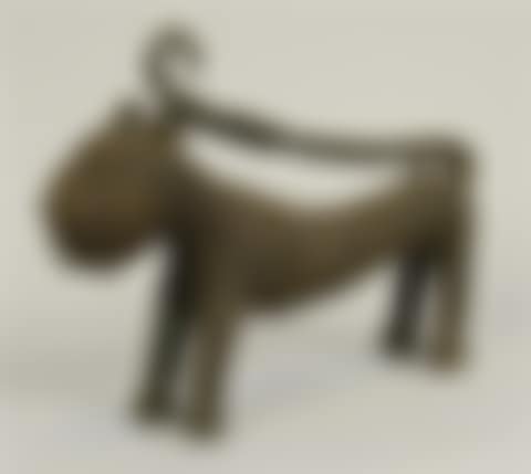AFRICAN BRONZE FIGURE OF A LEOPARD (preview)