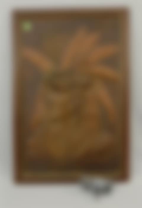 CARVED AND PAINTED PLASTER PLAQUE OF AN INDIAN CHIEF (preview)