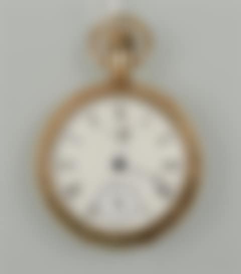 AMERICAN YELLOW GOLD FILLED OPEN FACE POCKET WATCH (preview)