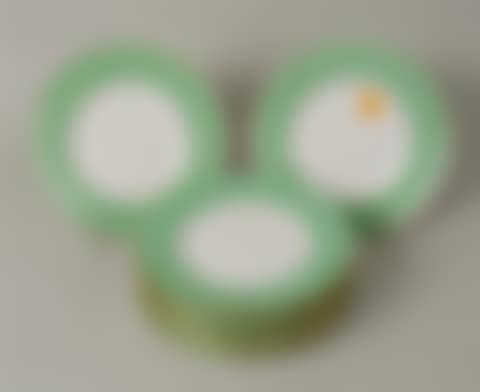 SET OF ELEVEN GREEN RIM ROYAL DOULTON DESSERT PLATES (preview)