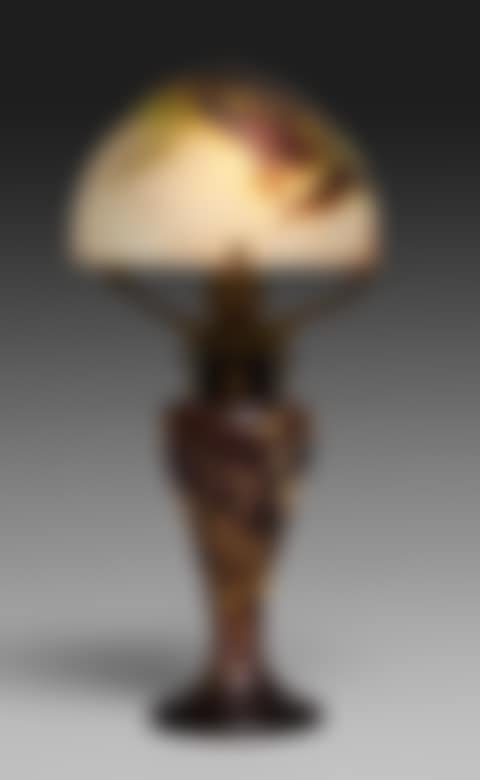 Table fixture; An Emile Gallé cameo table lamp (preview)