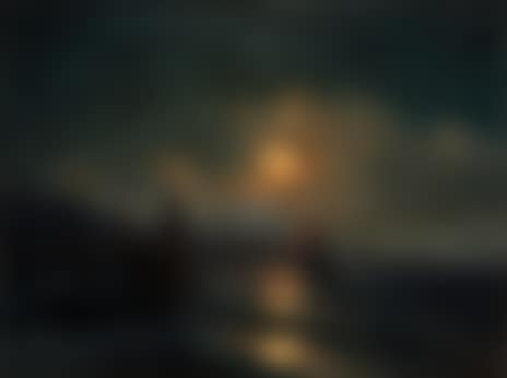 Ships in the Bosphorus by moonlight (preview)