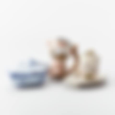 Bowl with lid, cup on saucer and vase (preview)