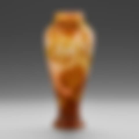 Art Nouveau; An Art Nouveau Gallé fire-polished cameo vase (preview)
