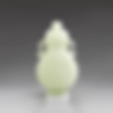 A pale celadon jade vase and cover (preview)