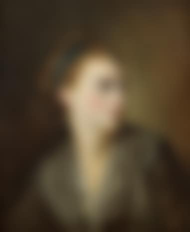 Portrait of woman with blue hair band (preview)
