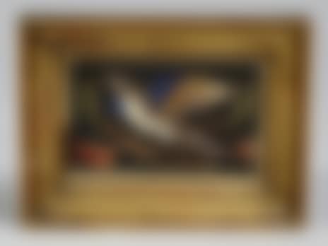 Motif of bird on cherry branch (preview)