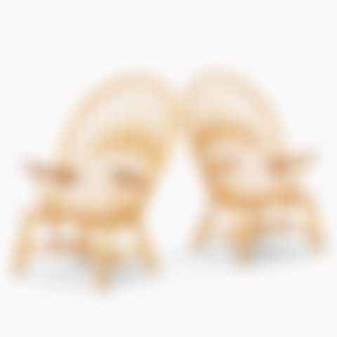 Armchairs, a pair. "Påfågelstolen / Peacock chair" (preview)