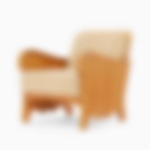 A "Lovö" stained pine armchair (preview)