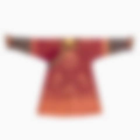 A burgundy red ground dragon robe  (preview)
