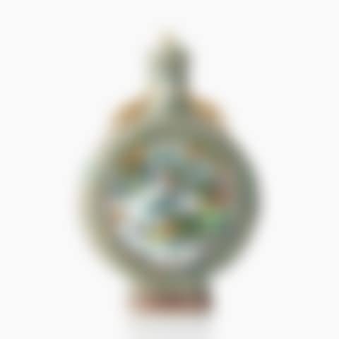 A large Chinese polychrome moonflask and cover (preview)
