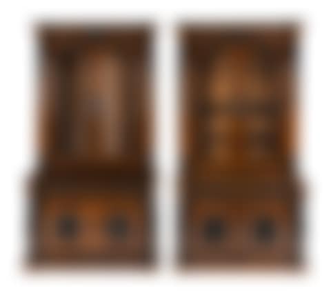 A Pair of German Burl Walnut and Part Ebonized Library Cabinets (preview)