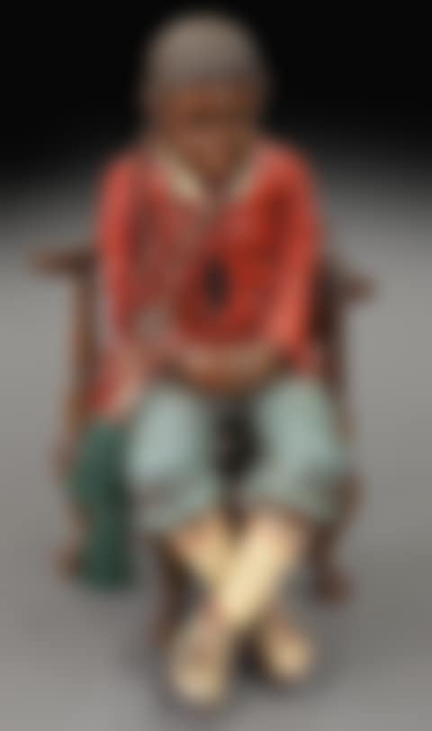 Polychrome carved wood figure (preview)