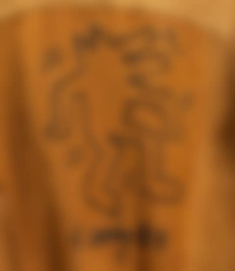 Suede jacket with a drawing on the back (drawn by the artist during the Montreux Jazz Festival, 1983) (preview)
