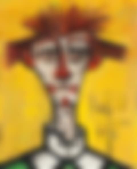 Clown on a yellow background (preview)