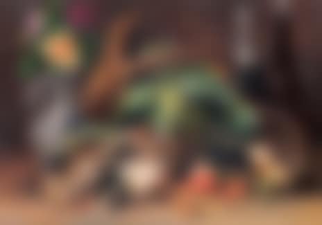 Still life with vegetables, flowers and poultry (preview)