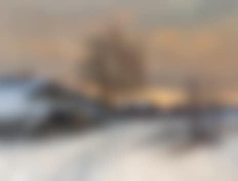 Winter landscape with cottage (preview)