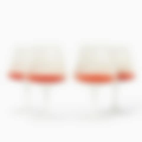 Chairs, four pieces. "Tulip"; A set of four Eero Saarinen "Tulip" chairs (preview)