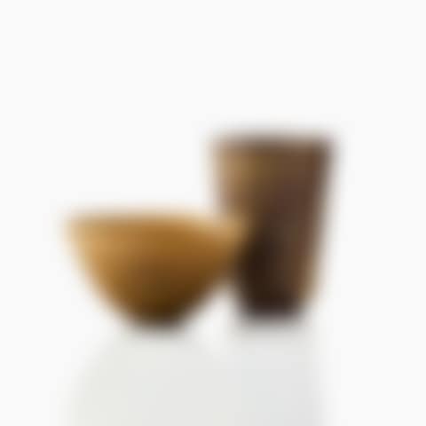Vase and bowl; A Wilhelm Kåge stoneware bowl and a vase (preview)