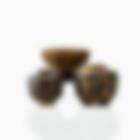 Vases and bowl, three pieces; A set of three stoneware vessels (preview)
