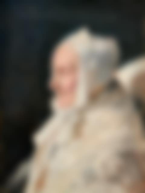Ane Brøndum, the artist"s mother-in-law in profile with a white bonnet and a white shawl (preview)