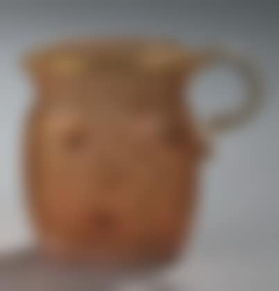 Miniature pitcher with flattened ovoid body, detached side handle and hot-formed pouring spout (preview)