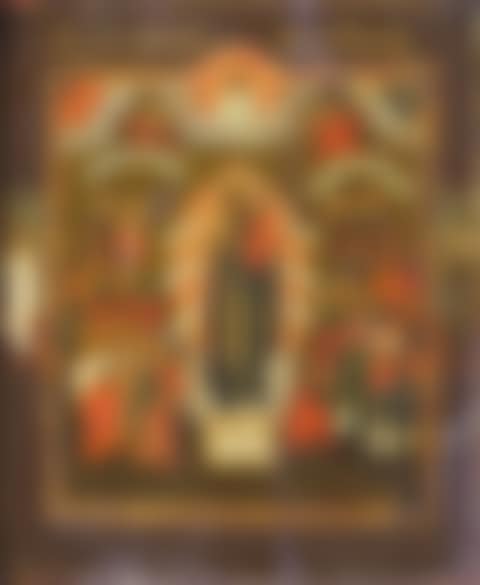 Icon of the Virgin and Child surrounded by saints (preview)
