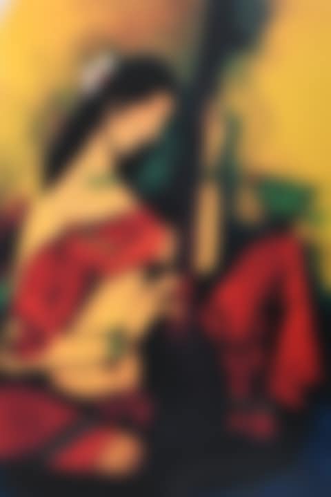Woman playing a sitar (preview)