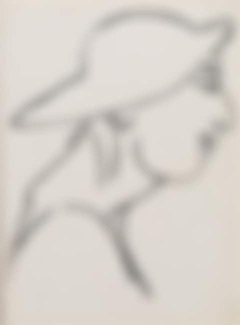 Head of a man in profile; Study of a fish (preview)