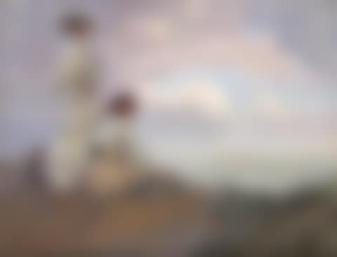Two elegant ladies on the coast, gazing out to sea (preview)