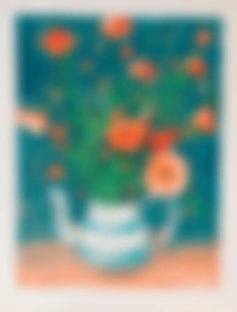Bouquet of poppies in a teapot (preview)