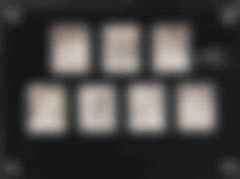 Set of 7 silver plates in plexiglas casing (preview)