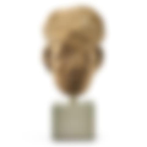A fragmentary medieval French limestone head of a bishop 14th century | 十四世紀 法國石灰岩雕戴冠主教頭像殘件 (preview)