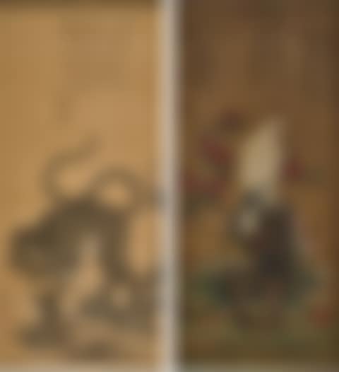 Two animal paintings 20th century | 二十世紀 白鷹及猛虎畫一組兩幅 (preview)