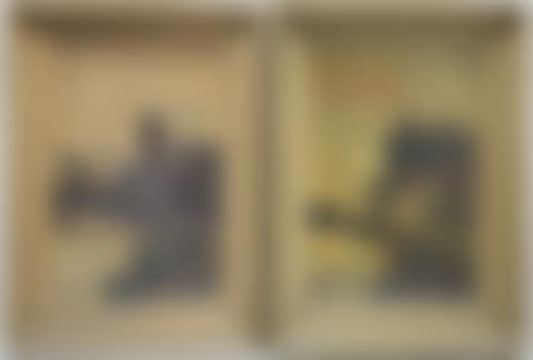 Flatland Scene with Figure in Dutch Hat and Windmill River Scene Scene with Ships (preview)