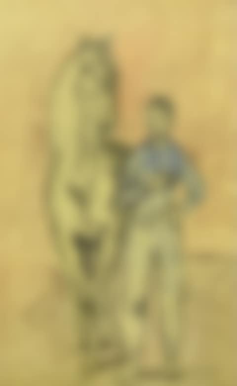 Horse with a Youth in Blue (preview)