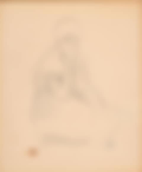 Woman in fichu sitting on the ground (preview)