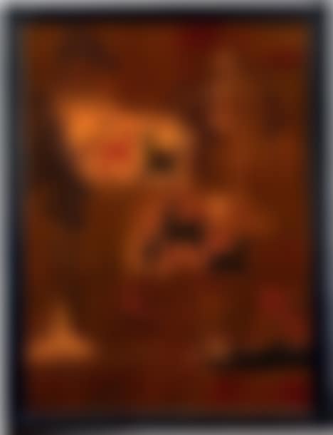 Deer in the clearing Decorative lacquer panel on a background of gold leaf (preview)