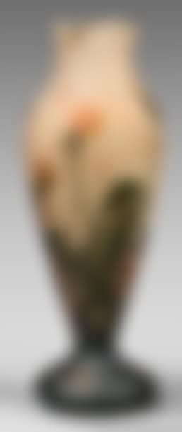 Large baluster-shaped vase on a pedestal and hot pinched trilobal neck (preview)