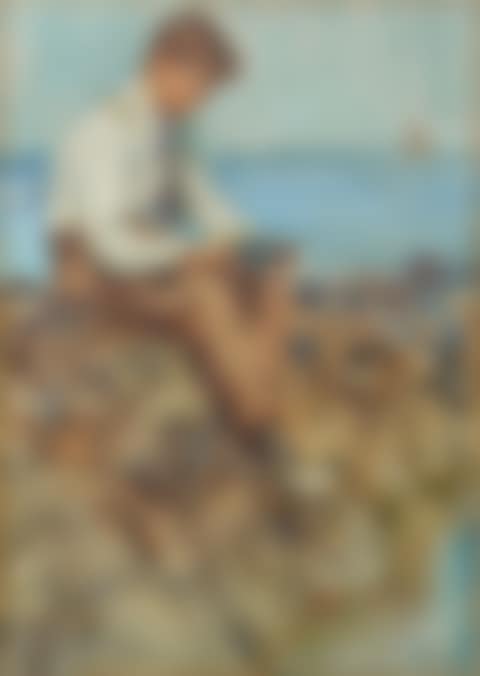 Young Man Reading (preview)