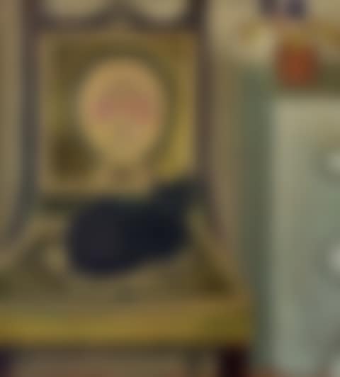 Black Cat on Chair (preview)