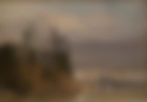 A Castle with a Steam Train Crossing a Bridge (preview)
